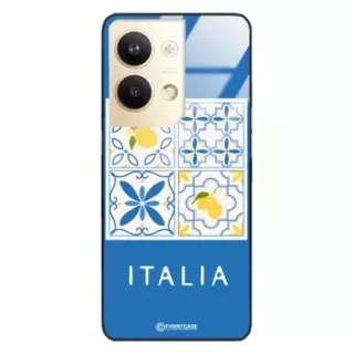 Etui Black Case Glass Dolce Vita do OPPO RENO 9 PRO Włochy Italia Cytryny Kafelki Wakacje ST_DOC132