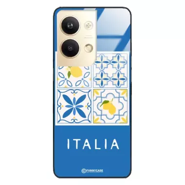 Etui Black Case Glass Dolce Vita do OPPO RENO 9 PRO Włochy Italia Cytryny Kafelki Wakacje ST_DOC132