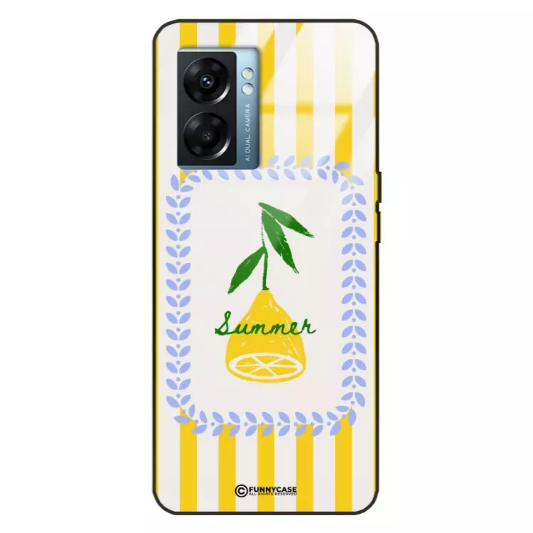 Etui Black Case Glass Dolce Vita do OPPO K10 5G Cytryna Lato Wakacje Summer Słońce ST_DOC139