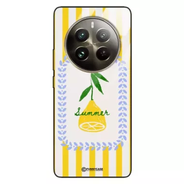 Etui Black Case Glass Dolce Vita do REALME 12 PRO Cytryna Lato Wakacje Summer Słońce ST_DOC139