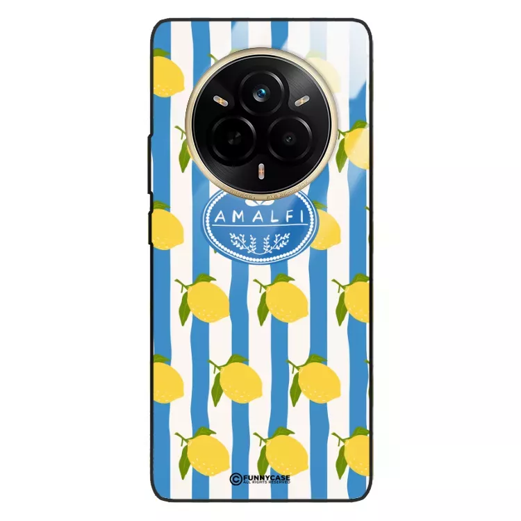 Etui Black Case Glass Dolce Vita do REALME 14 PRO 5G Amalfi Cytryny Włochy Lato Wakacje ST_DOC131