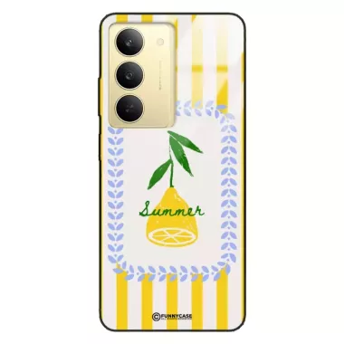 Etui Black Case Glass Dolce Vita do REALME V60 PRO Cytryna Lato Wakacje Summer Słońce ST_DOC139