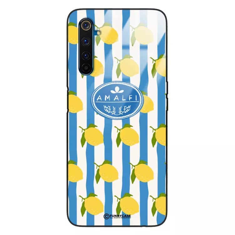 Etui Black Case Glass Dolce Vita do REALME 6 PRO Amalfi Cytryny Włochy Lato Wakacje ST_DOC131