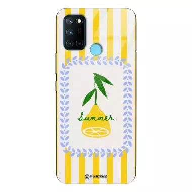 Etui Black Case Glass Dolce Vita do REALME C17 Cytryna Lato Wakacje Summer Słońce ST_DOC139