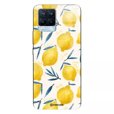 Etui Black Case Glass Dolce Vita do REALME 8 Cytryny Lato Owoce Wakacje Słońce ST_DOC145