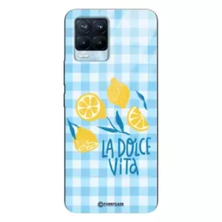 Etui Black Case Glass Dolce Vita do REALME 8 PRO Cytryny Lato Włochy Wakacje Kratka ST_DOC101