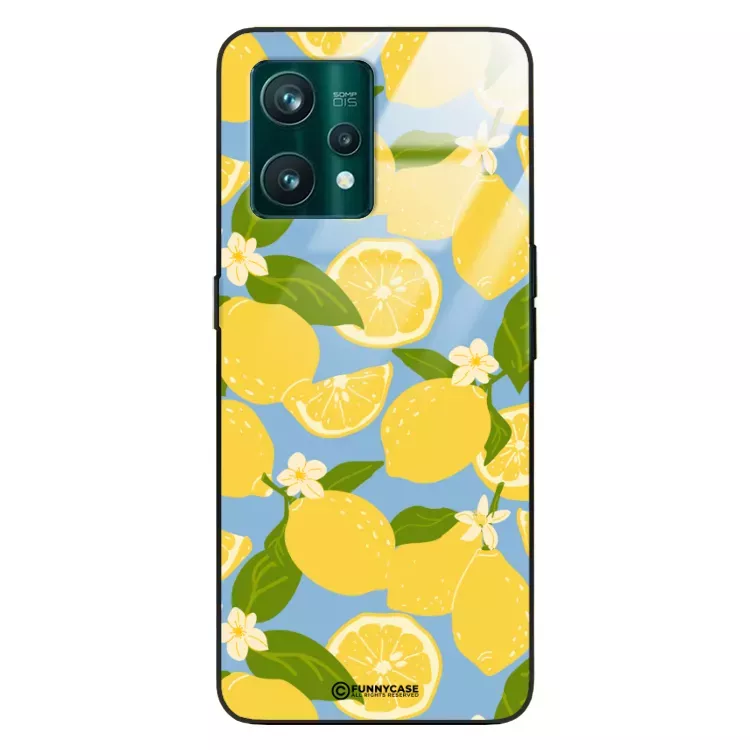 Etui Black Case Glass Dolce Vita do REALME 9 PRO PLUS Cytryny Kwiaty Owoce Lato Natura ST_DOC125