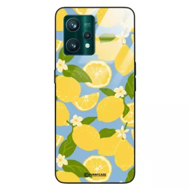 Etui Black Case Glass Dolce Vita do REALME 9 PRO PLUS Cytryny Kwiaty Owoce Lato Natura ST_DOC125