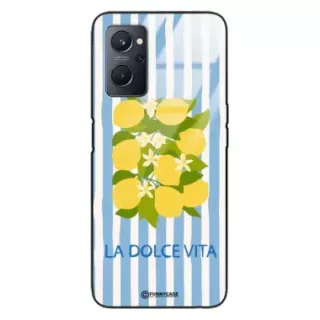 Etui Black Case Glass Dolce Vita do REALME 9i Cytryny Kwiaty Włochy Lato Wakacje ST_DOC128