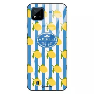 Etui Black Case Glass Dolce Vita do REALME C11 2021 Amalfi Cytryny Włochy Lato Wakacje ST_DOC131