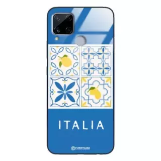 Etui Black Case Glass Dolce Vita do REALME C15 Włochy Italia Cytryny Kafelki Wakacje ST_DOC132