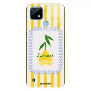 Etui Black Case Glass Dolce Vita do REALME C21 Cytryna Lato Wakacje Summer Słońce ST_DOC139