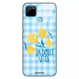 Etui Black Case Glass Dolce Vita do REALME C25Y Cytryny Lato Włochy Wakacje Kratka ST_DOC101