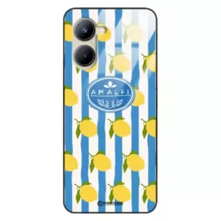 Etui Black Case Glass Dolce Vita do REALME C33 Amalfi Cytryny Włochy Lato Wakacje ST_DOC131