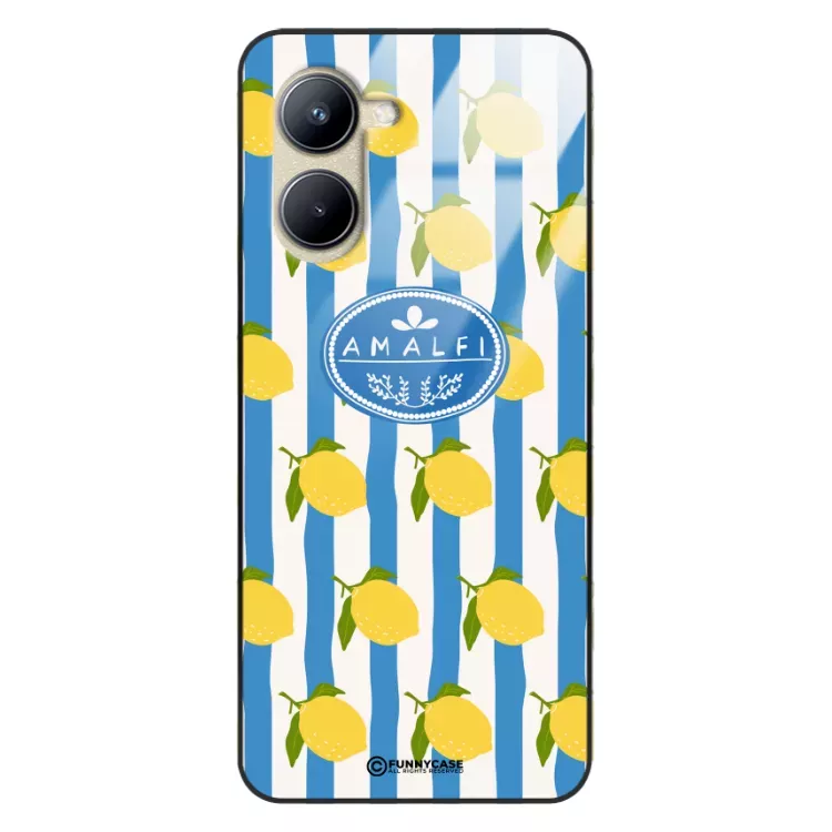 Etui Black Case Glass Dolce Vita do REALME C33 Amalfi Cytryny Włochy Lato Wakacje ST_DOC131