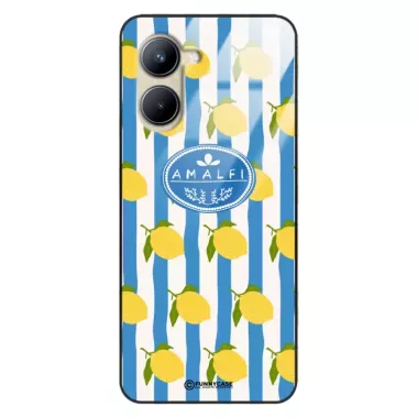Etui Black Case Glass Dolce Vita do REALME C33 Amalfi Cytryny Włochy Lato Wakacje ST_DOC131