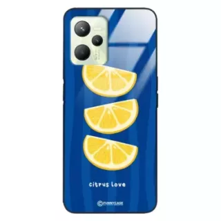Etui Black Case Glass Dolce Vita do REALME C35 Cytryny Owoce Lato Wakacje Cytrusy ST_DOC104