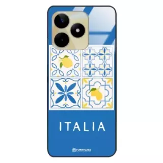 Etui Black Case Glass Dolce Vita do REALME C51 Włochy Italia Cytryny Kafelki Wakacje ST_DOC132