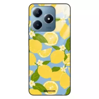 Etui Black Case Glass Dolce Vita do REALME C61 Cytryny Kwiaty Owoce Lato Natura ST_DOC125