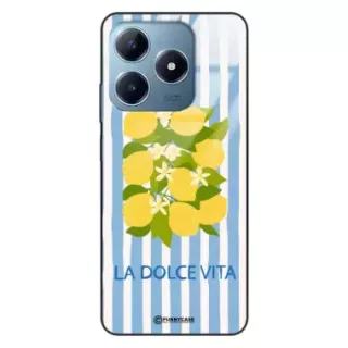 Etui Black Case Glass Dolce Vita do REALME C63 Cytryny Kwiaty Włochy Lato Wakacje ST_DOC128