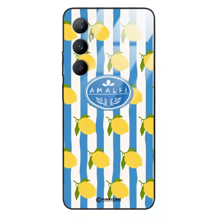 Etui Black Case Glass Dolce Vita do REALME C65 Amalfi Cytryny Włochy Lato Wakacje ST_DOC131