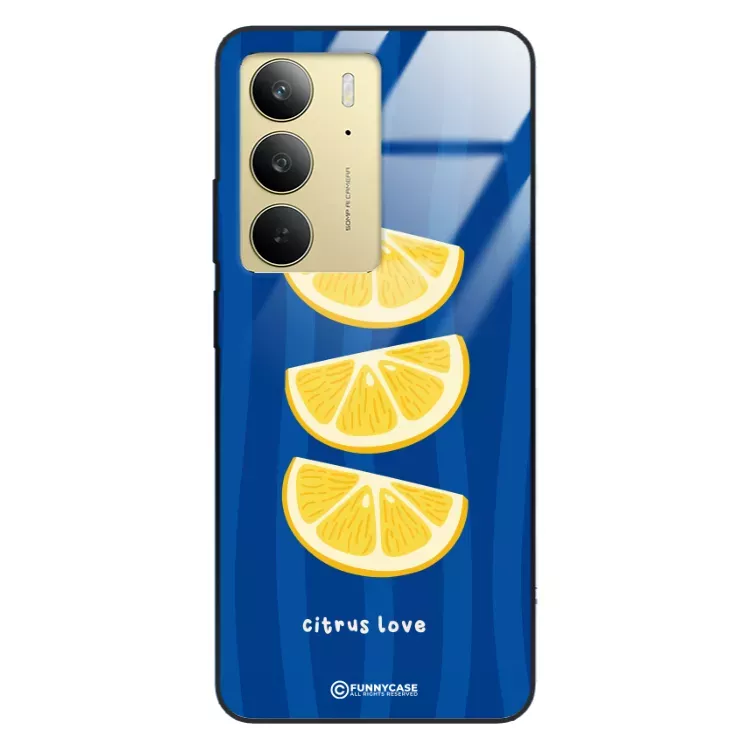 Etui Black Case Glass Dolce Vita do REALME C75 Cytryny Owoce Lato Wakacje Cytrusy ST_DOC104