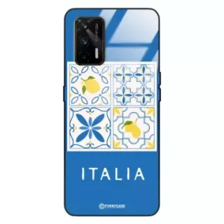 Etui Black Case Glass Dolce Vita do REALME GT Włochy Italia Cytryny Kafelki Wakacje ST_DOC132