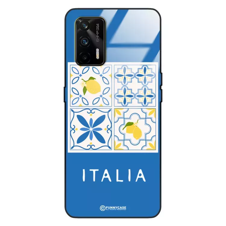 Etui Black Case Glass Dolce Vita do REALME GT Włochy Italia Cytryny Kafelki Wakacje ST_DOC132