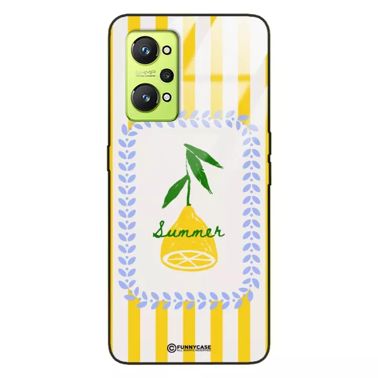 Etui Black Case Glass Dolce Vita do REALME GT NEO 2 Cytryna Lato Wakacje Summer Słońce ST_DOC139