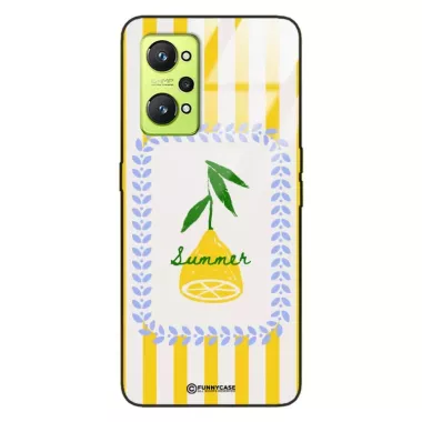 Etui Black Case Glass Dolce Vita do REALME GT NEO 2 Cytryna Lato Wakacje Summer Słońce ST_DOC139