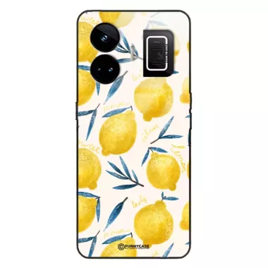 Etui Black Case Glass Dolce Vita do REALME GT NEO 5 Cytryny Lato Owoce Wakacje Słońce ST_DOC145