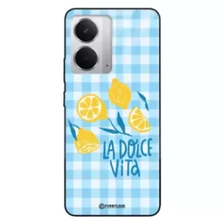 Etui Black Case Glass Dolce Vita do REALME 14 4G Cytryny Lato Włochy Wakacje Kratka ST_DOC101