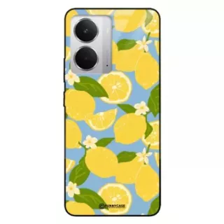 Etui Black Case Glass Dolce Vita do REALME NEO 7X Cytryny Kwiaty Owoce Lato Natura ST_DOC125