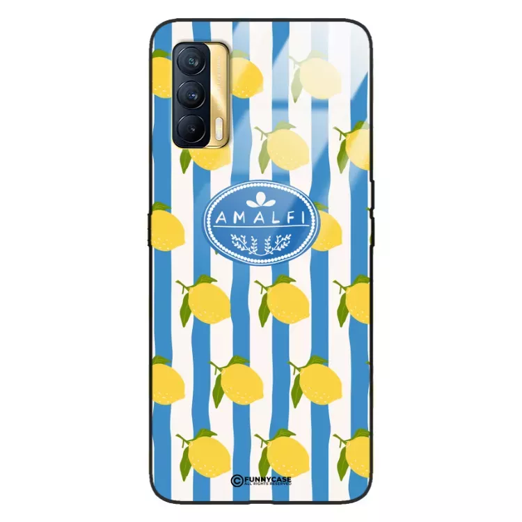 Etui Black Case Glass Dolce Vita do REALME V15 Amalfi Cytryny Włochy Lato Wakacje ST_DOC131