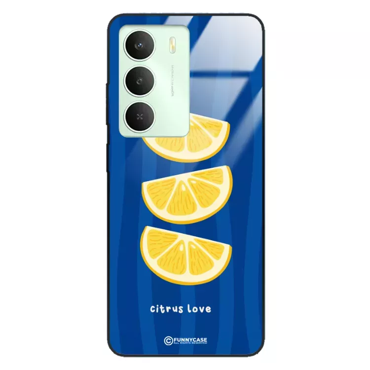Etui Black Case Glass Dolce Vita do REALME V70 5G Cytryny Owoce Lato Wakacje Cytrusy ST_DOC104