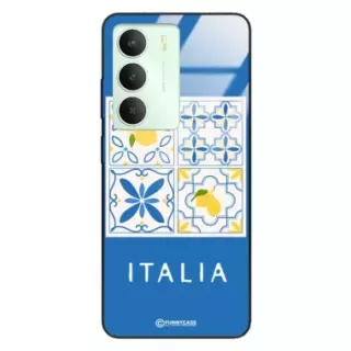 Etui Black Case Glass Dolce Vita do REALME V70S 5G Włochy Italia Cytryny Kafelki Wakacje ST_DOC132
