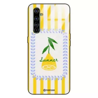 Etui Black Case Glass Dolce Vita do REALME X50 PRO  Cytryna Lato Wakacje Summer Słońce ST_DOC139