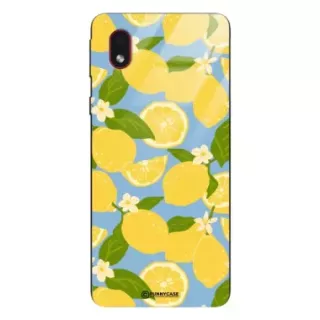 Etui Black Case Glass Dolce Vita do SAMSUNG A01 CORE Cytryny Kwiaty Owoce Lato Natura ST_DOC125