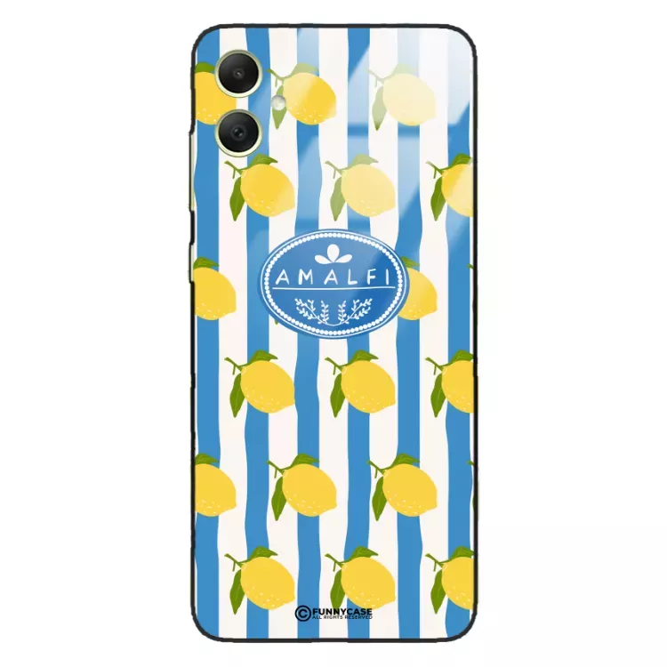Etui Black Case Glass Dolce Vita do SAMSUNG A05 4G Amalfi Cytryny Włochy Lato Wakacje ST_DOC131