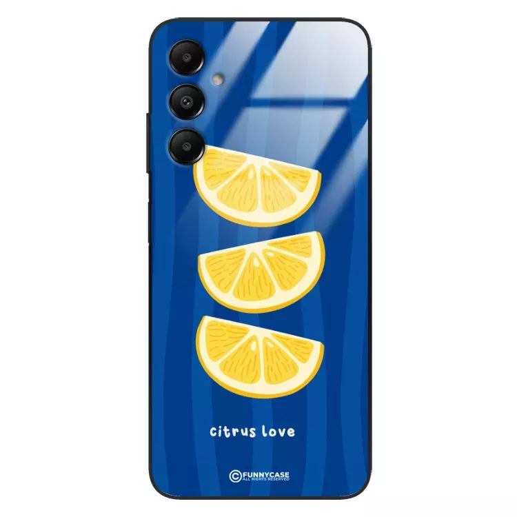 Etui Black Case Glass Dolce Vita do SAMSUNG A05S Cytryny Owoce Lato Wakacje Cytrusy ST_DOC104