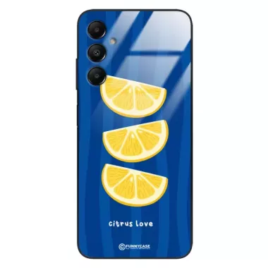 Etui Black Case Glass Dolce Vita do SAMSUNG A05S Cytryny Owoce Lato Wakacje Cytrusy ST_DOC104