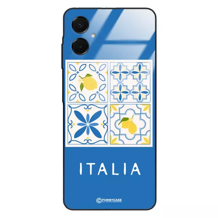 Etui Black Case Glass Dolce Vita do SAMSUNG A06 4G Włochy Italia Cytryny Kafelki Wakacje ST_DOC132