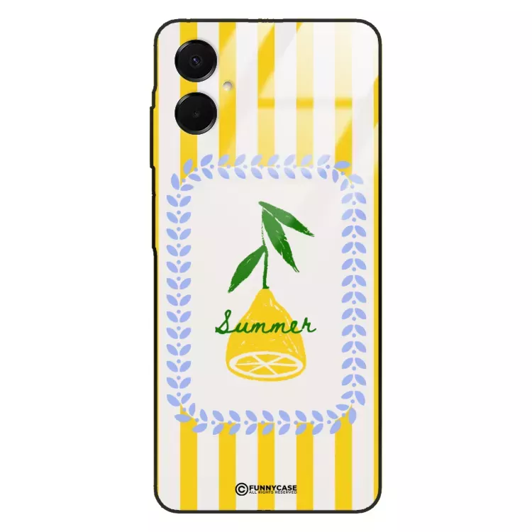 Etui Black Case Glass Dolce Vita do SAMSUNG A06 5G Cytryna Lato Wakacje Summer Słońce ST_DOC139