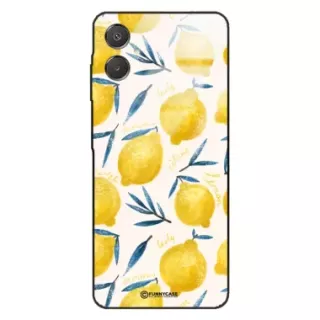 Etui Black Case Glass Dolce Vita do SAMSUNG A07 Cytryny Lato Owoce Wakacje Słońce ST_DOC145