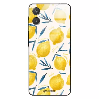 Etui Black Case Glass Dolce Vita do SAMSUNG A07 Cytryny Lato Owoce Wakacje Słońce ST_DOC145