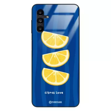 Etui Black Case Glass Dolce Vita do SAMSUNG A13 5G Cytryny Owoce Lato Wakacje Cytrusy ST_DOC104