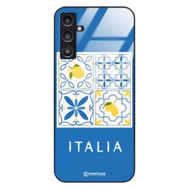 Etui Black Case Glass Dolce Vita do SAMSUNG A14 5G Włochy Italia Cytryny Kafelki Wakacje ST_DOC132