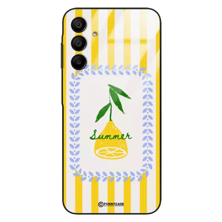 Etui Black Case Glass Dolce Vita do SAMSUNG A15 4G Cytryna Lato Wakacje Summer Słońce ST_DOC139