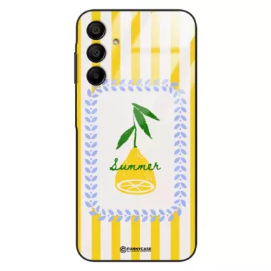 Etui Black Case Glass Dolce Vita do SAMSUNG A15 4G Cytryna Lato Wakacje Summer Słońce ST_DOC139