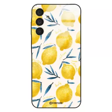 Etui Black Case Glass Dolce Vita do SAMSUNG A16 Cytryny Lato Owoce Wakacje Słońce ST_DOC145